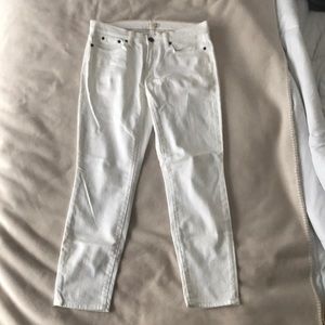 J.Crew Factory toothpick ankle jeans size 28 white
